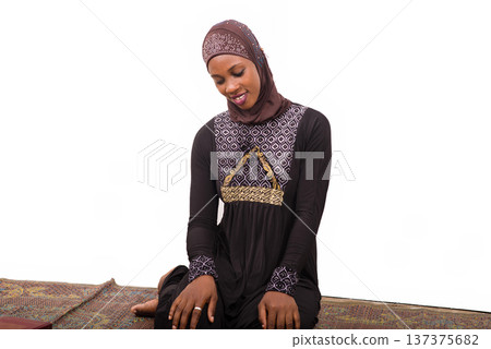portrait of young muslim woman, smiling. portrait of young muslim woman, smiling. 137375682