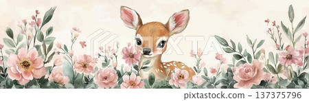 Cute Blue Frog with Big Eyes and Crown on a Light Background Perfect for Children Designs 137375796