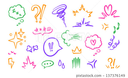 Comic emphasis signs set isolated on white 137376149