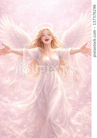女神張開雙臂，滿懷祝福地迎接。 137376296