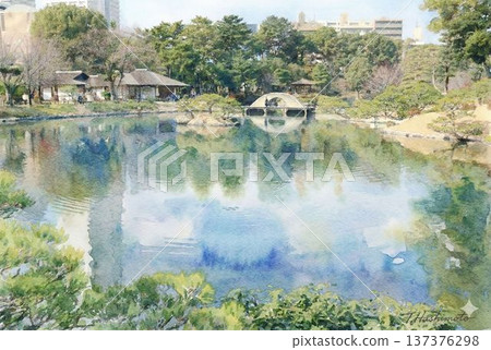 廣島縮景園草圖 137376298