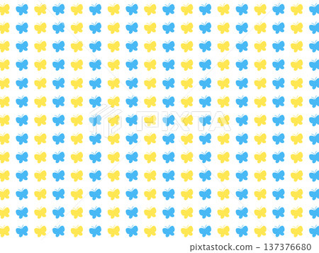 藍色和黃色蝴蝶背景材料 137376680