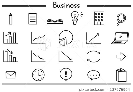 Simple and easy-to-use business icon set Simple and easy-to-use business icon set 137376964