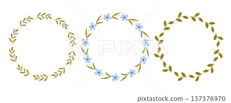 Floral wreath set Floral wreath set 137376970
