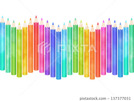 Colorful watercolor-style colored pencil illustration Colorful watercolor-style colored pencil illustration 137377031