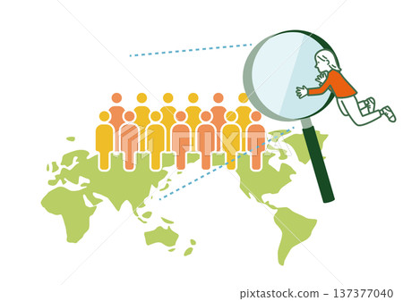 一個學習社會學的年輕人的圖像插圖 137377040