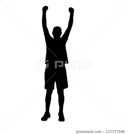 a man body silhouette vector a man body silhouette vector 137377686
