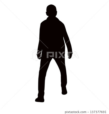 a man body silhouette vector a man body silhouette vector 137377691