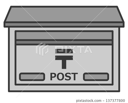 Illustration of a mailbox where postcards and notices arrive Illustration of a mailbox where postcards and notices arrive 137377800