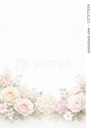 優雅系列：淺色背景，雅花，留白充足 137377834
