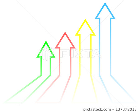 Illustration of an arrow showing rising sales and performance Illustration of an arrow showing rising sales and performance 137378015