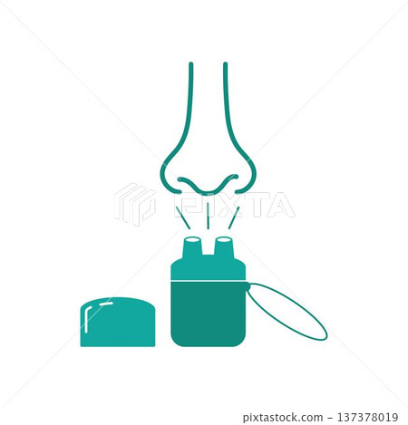Inhaler icon vector. Logo Template illustration 137378019