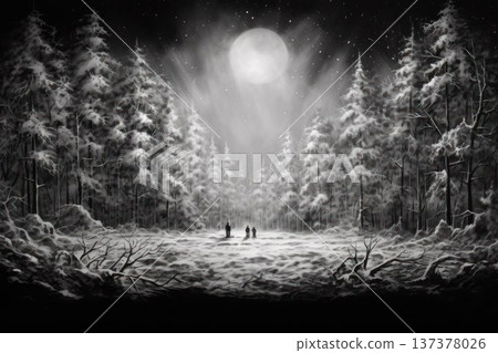 Snow-Covered Landscapes - Generative AI Snow-Covered Landscapes - Generative AI 137378026