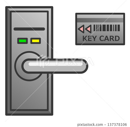 Card key door knobs for security in hotels and homes Card key door knobs for security in hotels and homes 137378106