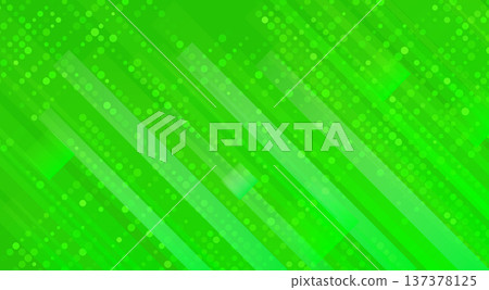 Green abstract background material combined with diagonal lines and circular dots 137378125