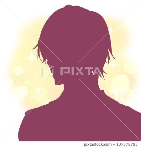 Fantasy prince-style male silhouette Fantasy prince-style male silhouette 137378785
