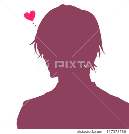 Fantasy prince-style man in love silhouette Fantasy prince-style man in love silhouette 137378786