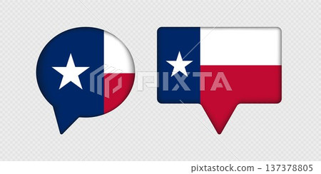 Flag of Texas State in Speech Bubble. Flag of Texas State in Speech Bubble. 137378805