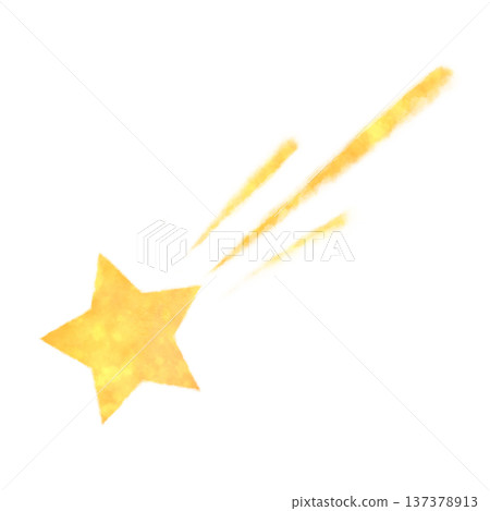 Watercolor illustration of a shooting star Watercolor illustration of a shooting star 137378913