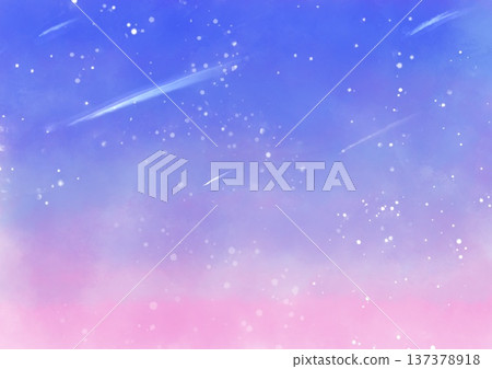 淡色流星水彩背景 137378918