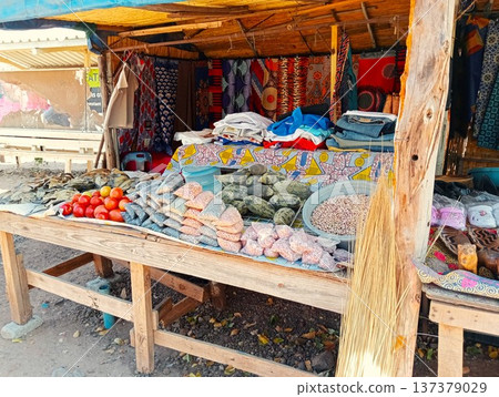 Street market in Chobe, Botswana Street market in Chobe, Botswana 137379029