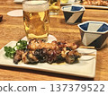 Skewers and beer 137379522