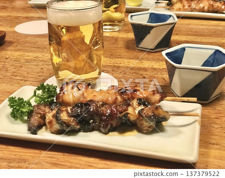 Skewers and beer Skewers and beer 137379522