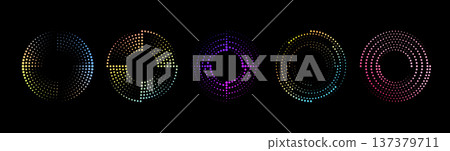 Multicolor gradient radial lines. Dynamic circular motion background representing speed, light and progress. Modern vector design. Multicolor gradient radial lines. Dynamic circular motion background representing speed, light and progress. Modern vector design. 137379711