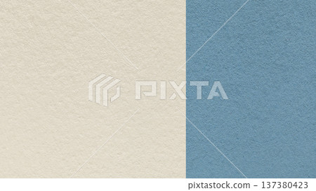 Light beige paper texture background with muted blue vertical split and copy space for template, banner, presentation Light beige paper texture background with muted blue vertical split and copy space for template, banner, presentation 137380423