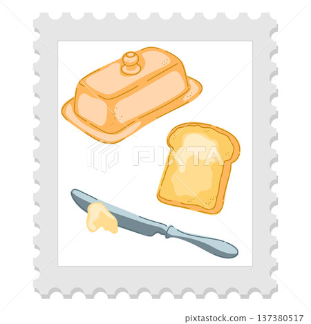 vector illustration of bread and knife vector illustration of bread and knife 137380517