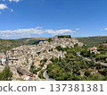 Panorama overlooking an old European town on a sunny day 137381381
