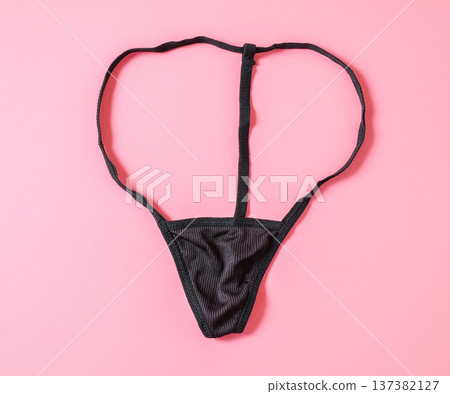 Cosplay women's underwear on color background. 137382127