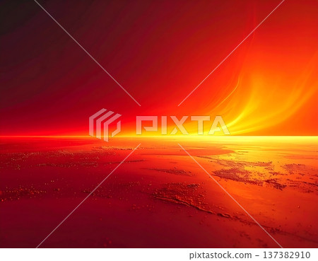 Abstract Background with Smooth Red Orange Yellow Flowing Lines 137382910
