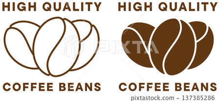 Collection of caffeine free coffee badges featuring bean and slash icons for branding Collection of caffeine free coffee badges featuring bean and slash icons for branding 137385286