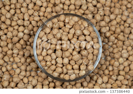 Healthy vegan protein source dry chickpeas. Healthy vegan protein source dry chickpeas. 137386440