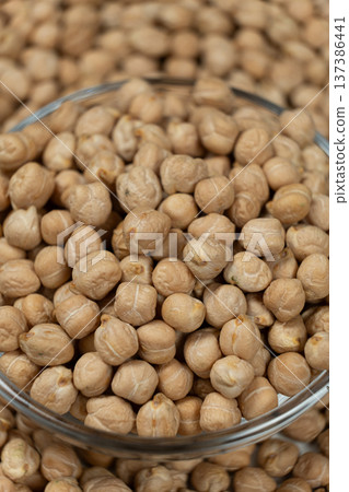 Healthy vegan protein source dry chickpeas. Healthy vegan protein source dry chickpeas. 137386441