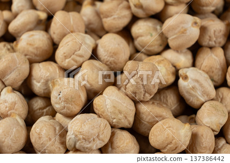 Macro texture of organic raw chickpea seeds. Macro texture of organic raw chickpea seeds. 137386442