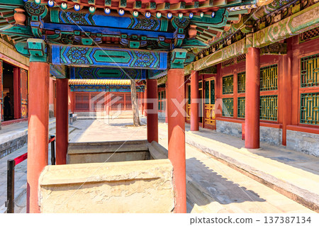 BEIJING, CHINA - MAY 29, 2025: Scenic view of the Forbidden City on a daytime summer day BEIJING, CHINA - MAY 29, 2025: Scenic view of the Forbidden City on a daytime summer day 137387134