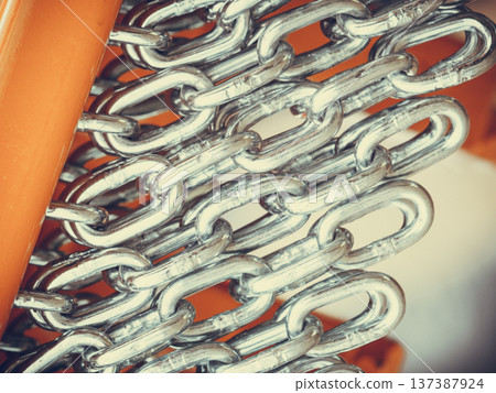 Detailed closeup, lot of silver chains Detailed closeup, lot of silver chains 137387924
