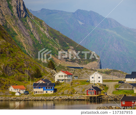 Seascape on Lofoten islands Norway Seascape on Lofoten islands Norway 137387955