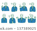 Vector illustration of businessman facial expression set 137389025