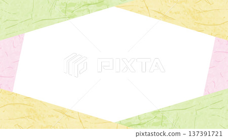 Japanese paper style frame, Japanese style background material, 16:9 size Japanese paper style frame, Japanese style background material, 16:9 size 137391721
