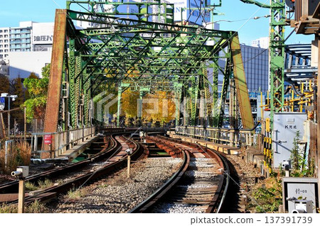 Before the temporary truss was erected using the "sending-out method"... Old and new [Yatsuyama Overpass] 137391739