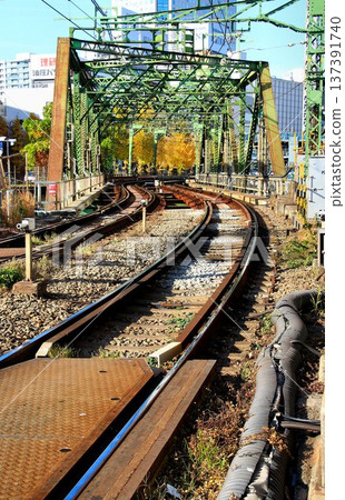 Before the temporary truss was erected using the "sending-out method"... Old and new [Yatsuyama Overpass] 137391740