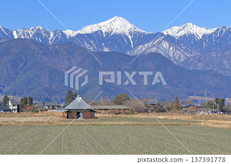 初春的安曇野：鄉村與北阿爾卑斯山 137391778