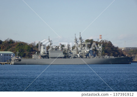 December 31, 2024, Yokosuka Port, Yokosuka City, Kanagawa Prefecture, departure and arrival point for military port sightseeing boats 137391912