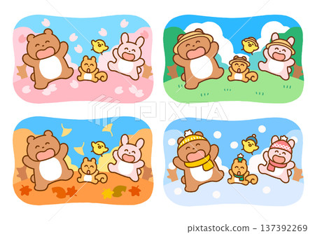 適合托兒所和幼兒園的可愛動物剪紙套裝 適合托兒所和幼兒園的可愛動物剪紙套裝 137392269