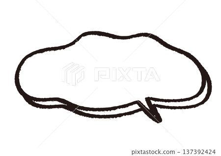 Roughly hand-drawn speech bubbles with a crayon border Roughly hand-drawn speech bubbles with a crayon border 137392424