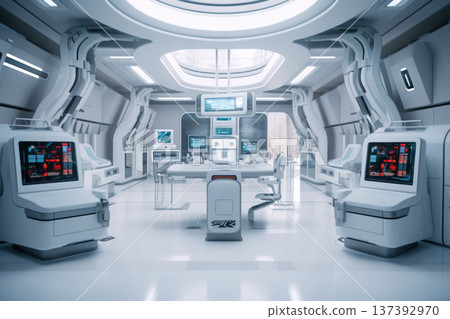 Futuristic Medical Facility, Virtual Reality, AI, Telemedicine 137392970