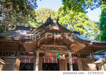 Takachiho wooden Shinto shrine, Miyazaki,  Japan 137393533